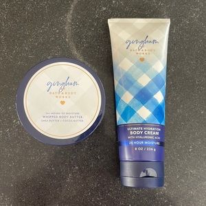 NWT - Gingham Bath & Body Works 24 Hour Moisture Body Butter and Body Cream